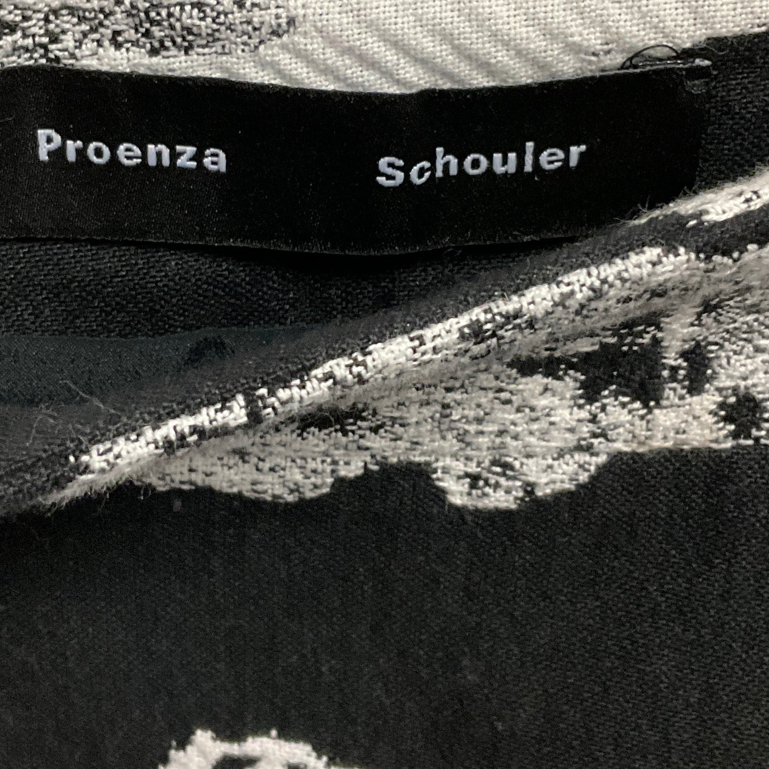 Proenza Schouler Black / White Floral Jacquard Mini Skirt