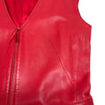 Load image into Gallery viewer, Montana Vintage Red Leather Sleeveless Zip Front Dress
