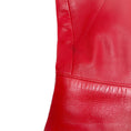 Load image into Gallery viewer, Montana Vintage Red Leather Sleeveless Zip Front Dress
