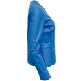 Load image into Gallery viewer, Lafayette 148 New York Blue Leather Jacket
