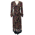 Load image into Gallery viewer, Etro Black / Pink Floral Jersey Wrap Dress

