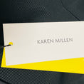 Load image into Gallery viewer, Karen Millen Black / Ivory Satin Midi Cocktail Dress

