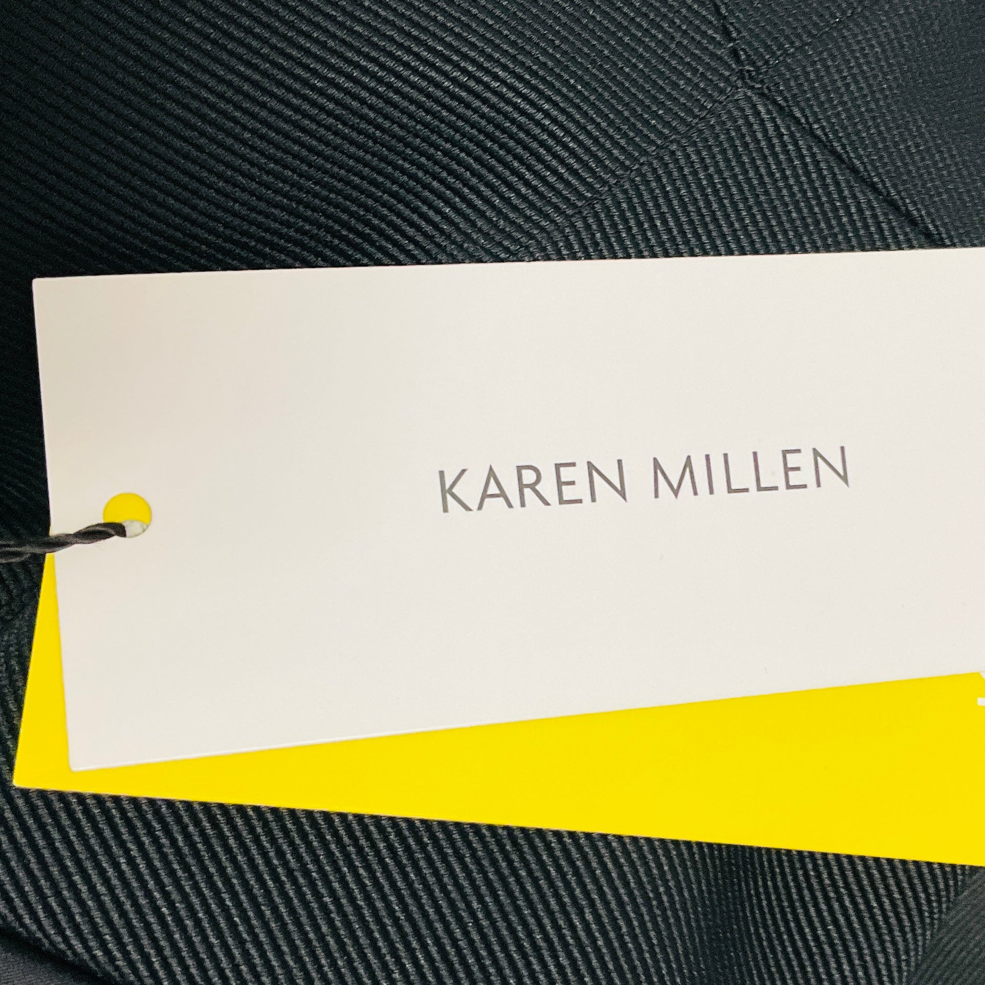 Karen Millen Black / Ivory Satin Midi Cocktail Dress
