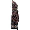 Load image into Gallery viewer, Etro Black / Pink Floral Jersey Wrap Dress
