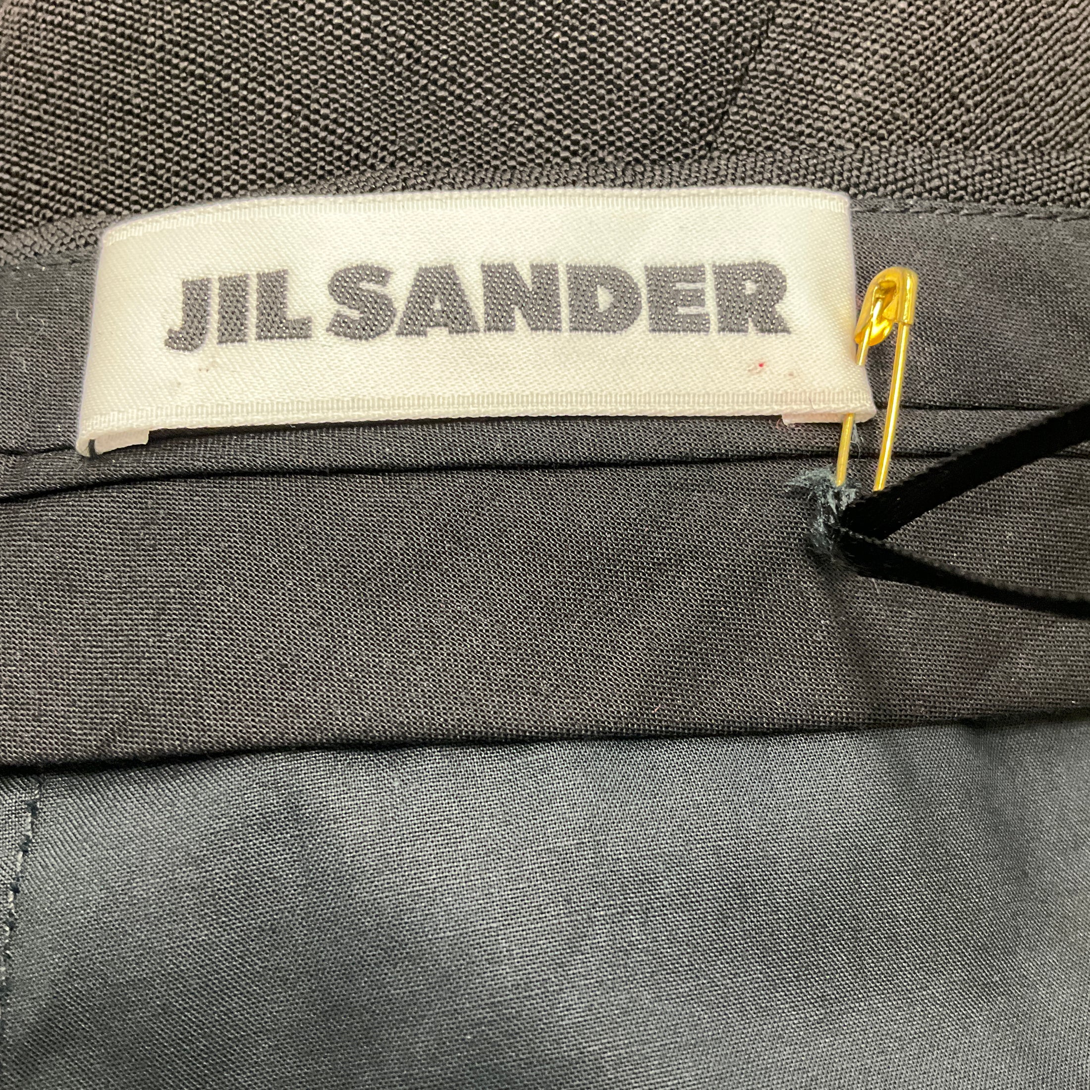 Jil Sander Black Cropped High Waist Pants