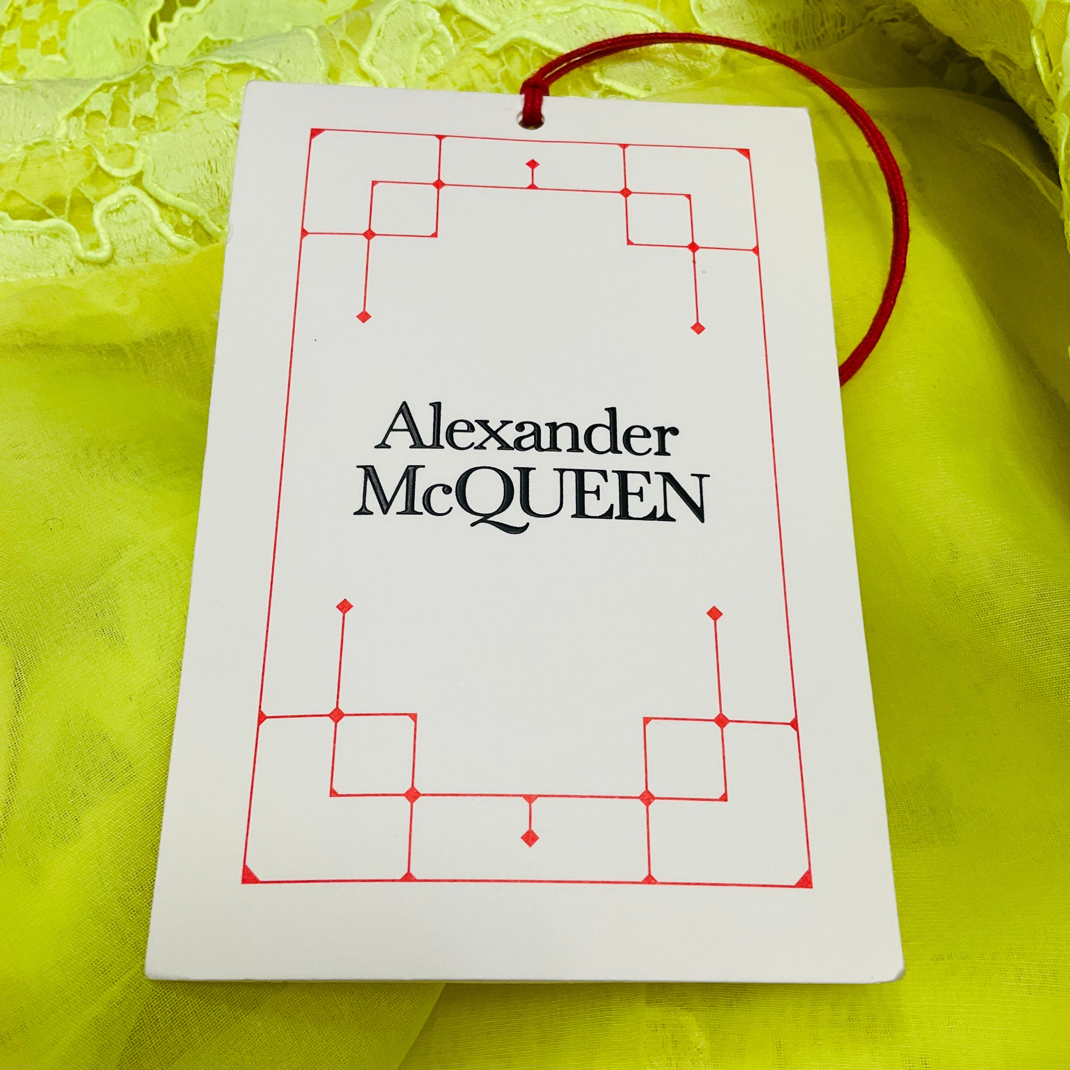 Alexander McQueen Acid Yellow Floral Lace Jacket