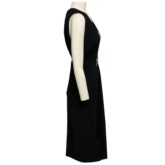 Versace Black Medusa Biggie Midi Dress