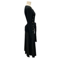 Load image into Gallery viewer, Altuzarra Black Pleated Faux Leather and Cashmere Knit Dress
