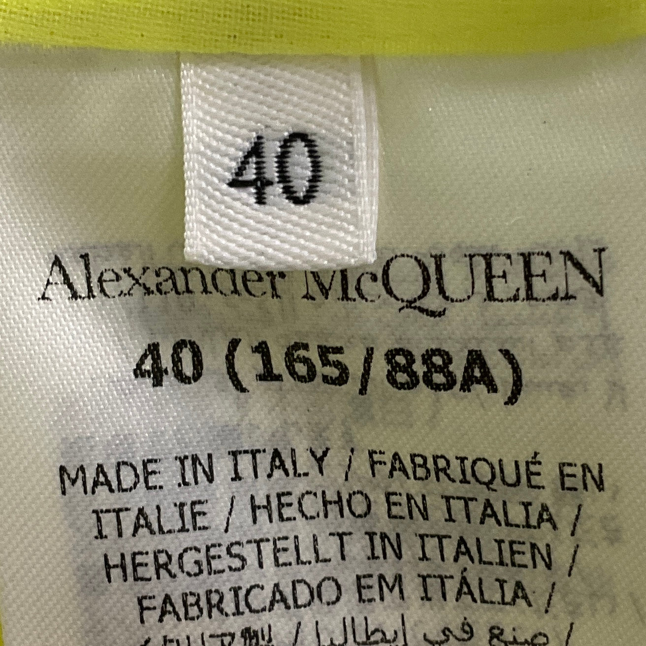 Alexander McQueen Acid Yellow Floral Lace Jacket