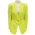 Load image into Gallery viewer, Alexander McQueen Acid Yellow Floral Lace Jacket
