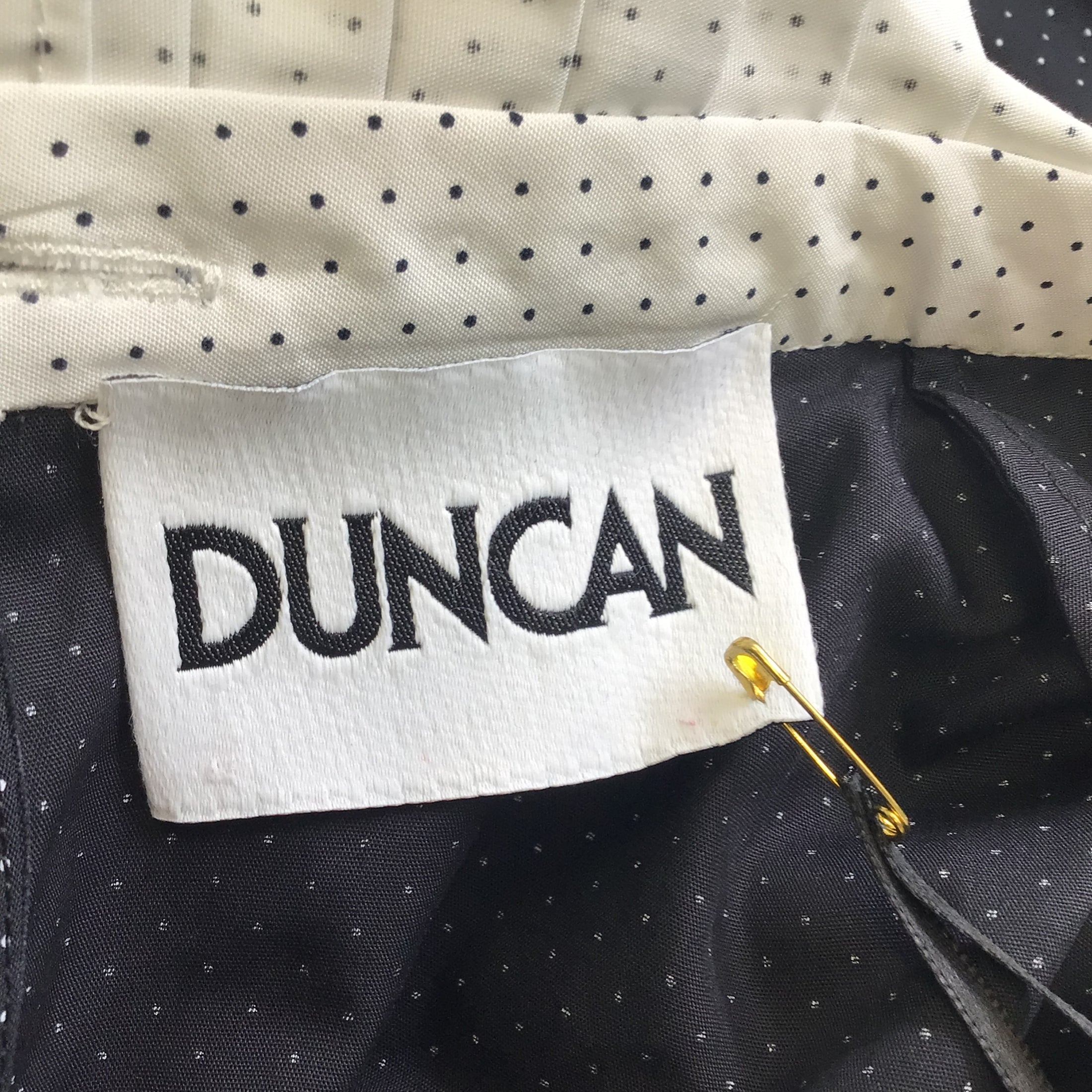 Duncan Black / White Polka Dot Printed Long Sleeved Cotton Blouse