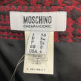 Load image into Gallery viewer, Moschino Cheap and Chic Red / Burgundy Flared Houndstooth Plaid Jacquard Skirt
