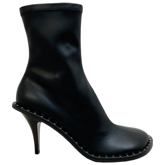 Stella McCartney Black Leather Ryder Stretch Boots with Studs