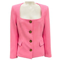 Load image into Gallery viewer, Veronica Beard Pink Ria Square Neck Collarless Jacket
