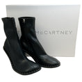 Load image into Gallery viewer, Stella McCartney Black Leather Ryder Stretch Boots with Studs
