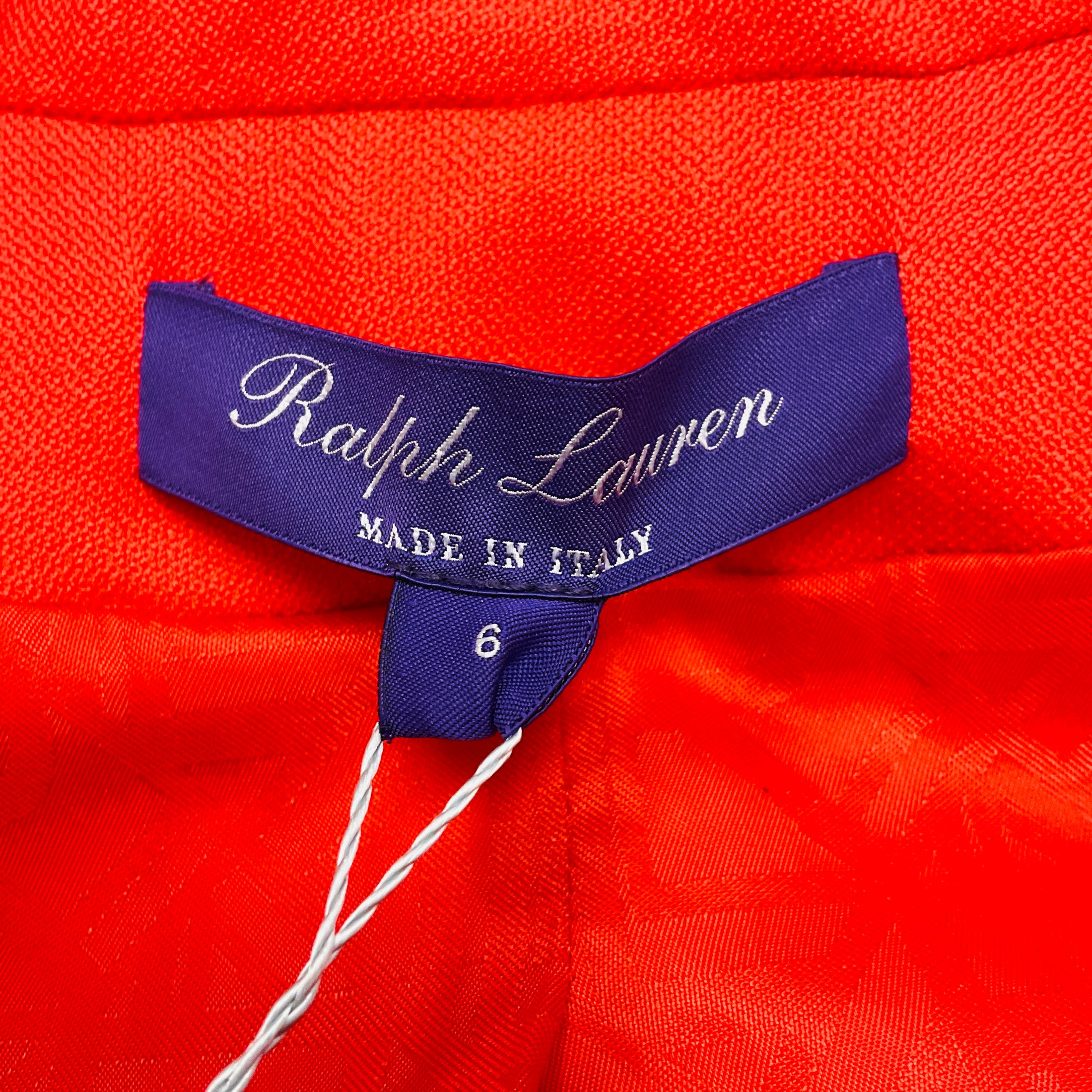 Ralph Lauren Collection Orange Classic Cashmere Blazer