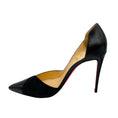 Load image into Gallery viewer, Christian Louboutin Black Patent Leather and Suede Tac Clac 100 Pumps
