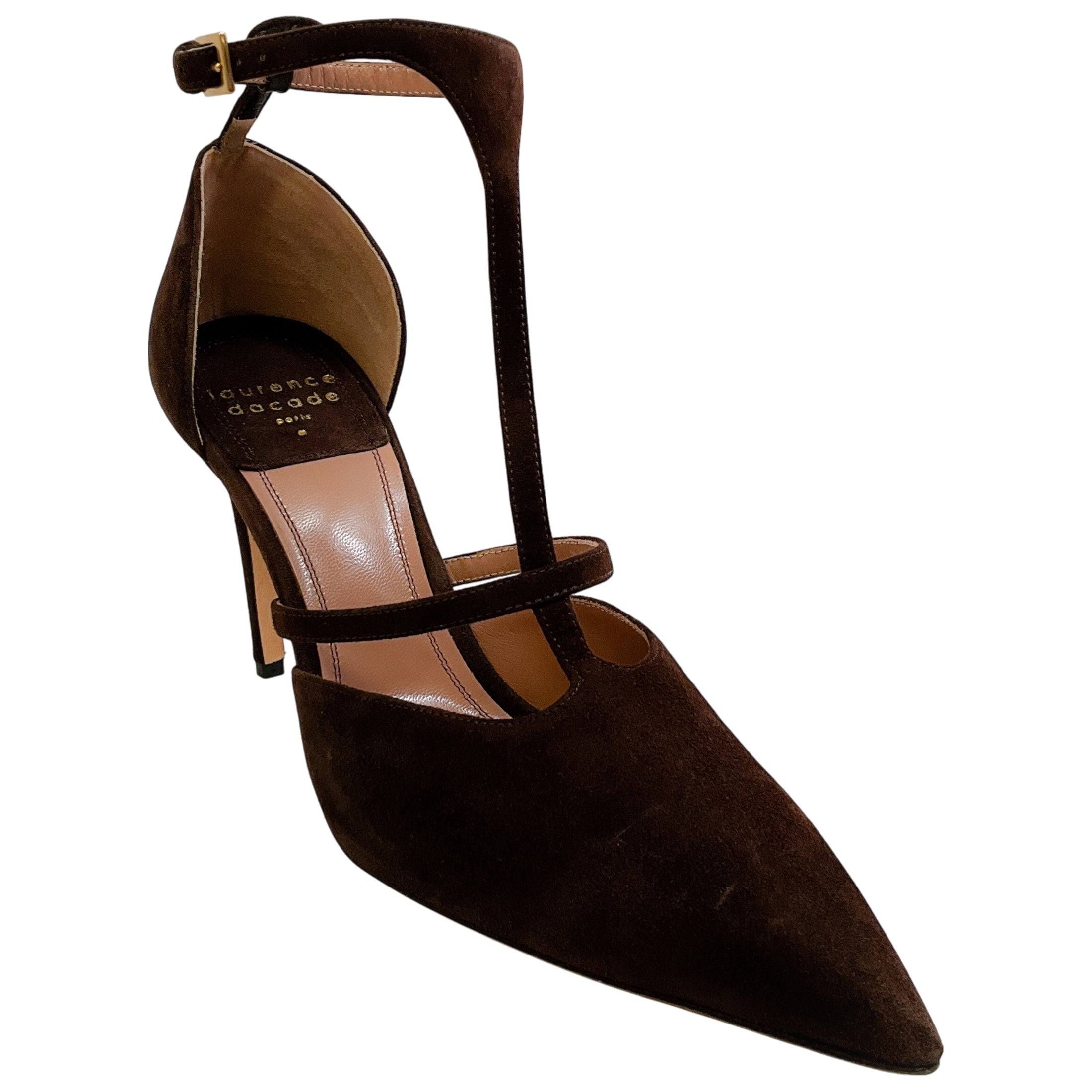 Laurence Dacade Dark Brown Chocolate Suede Faye Pumps
