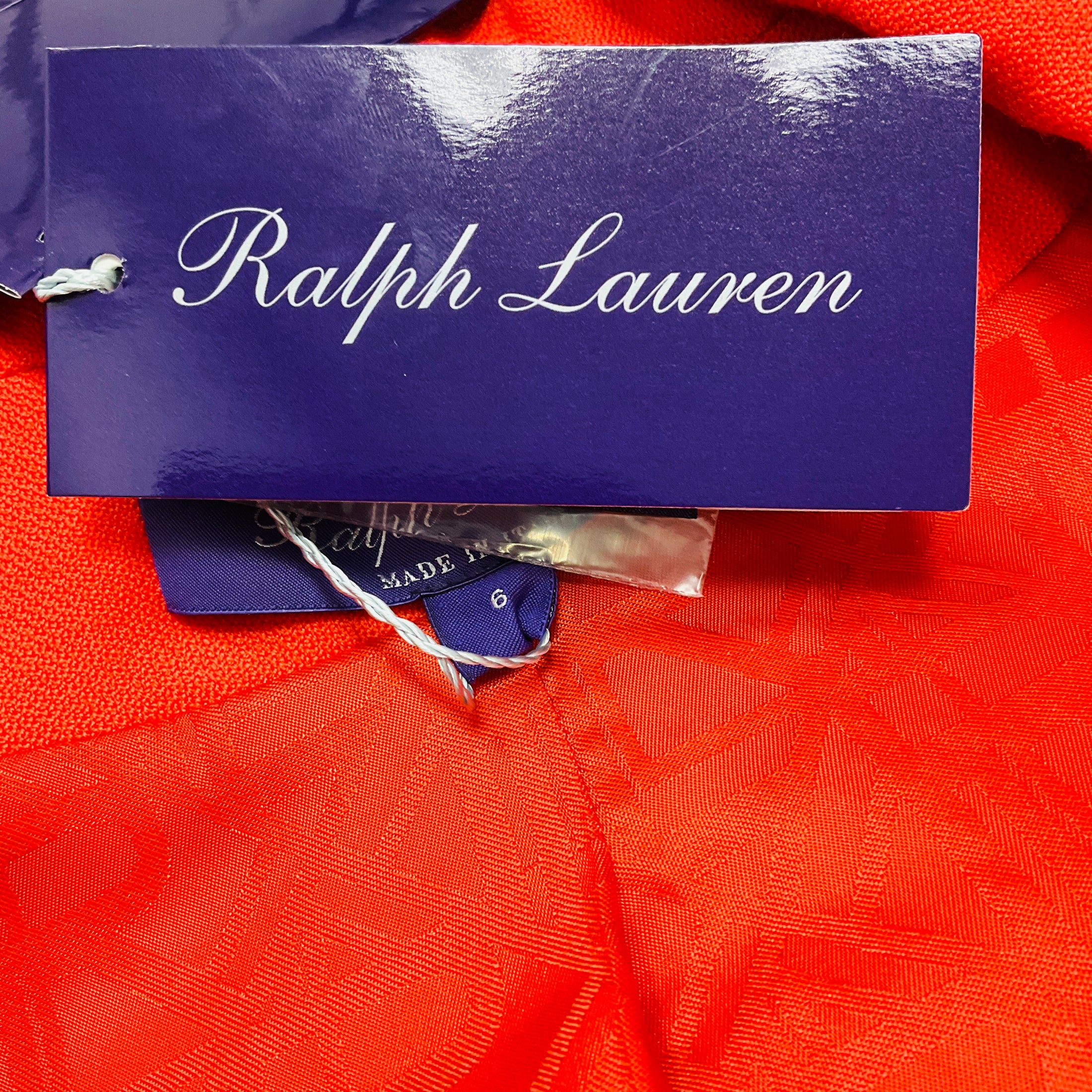 Ralph Lauren Collection Orange Classic Cashmere Blazer