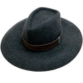 Load image into Gallery viewer, Peserico Graphite Wool Felt Wide Brim Fedora

