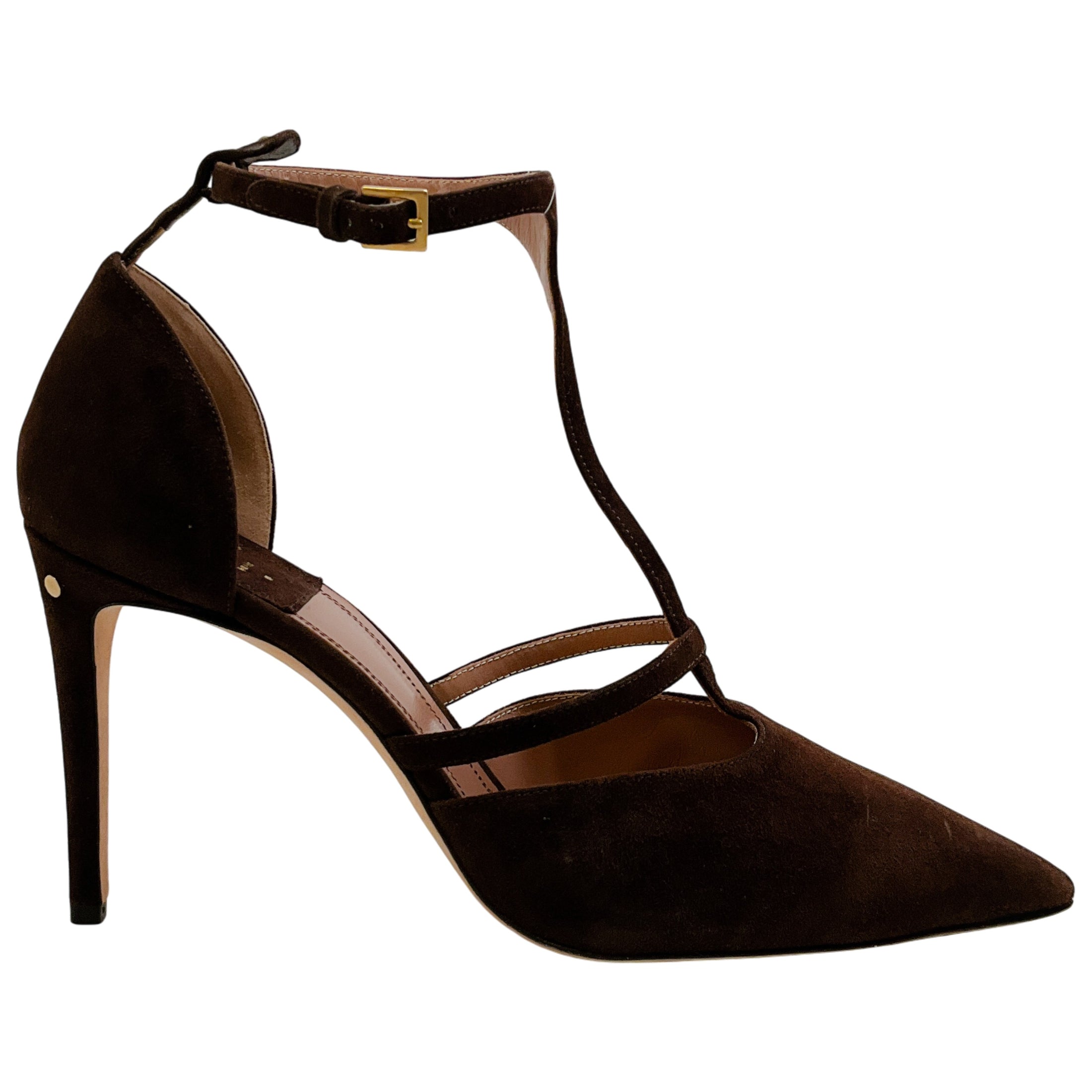 Laurence Dacade Dark Brown Chocolate Suede Faye Pumps