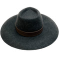 Load image into Gallery viewer, Peserico Graphite Wool Felt Wide Brim Fedora
