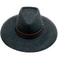 Load image into Gallery viewer, Peserico Graphite Wool Felt Wide Brim Fedora
