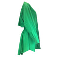 Load image into Gallery viewer, Maison Rabih Kayrouz Green Long Sleeved Backless Button-down Nylon Shirt Dress

