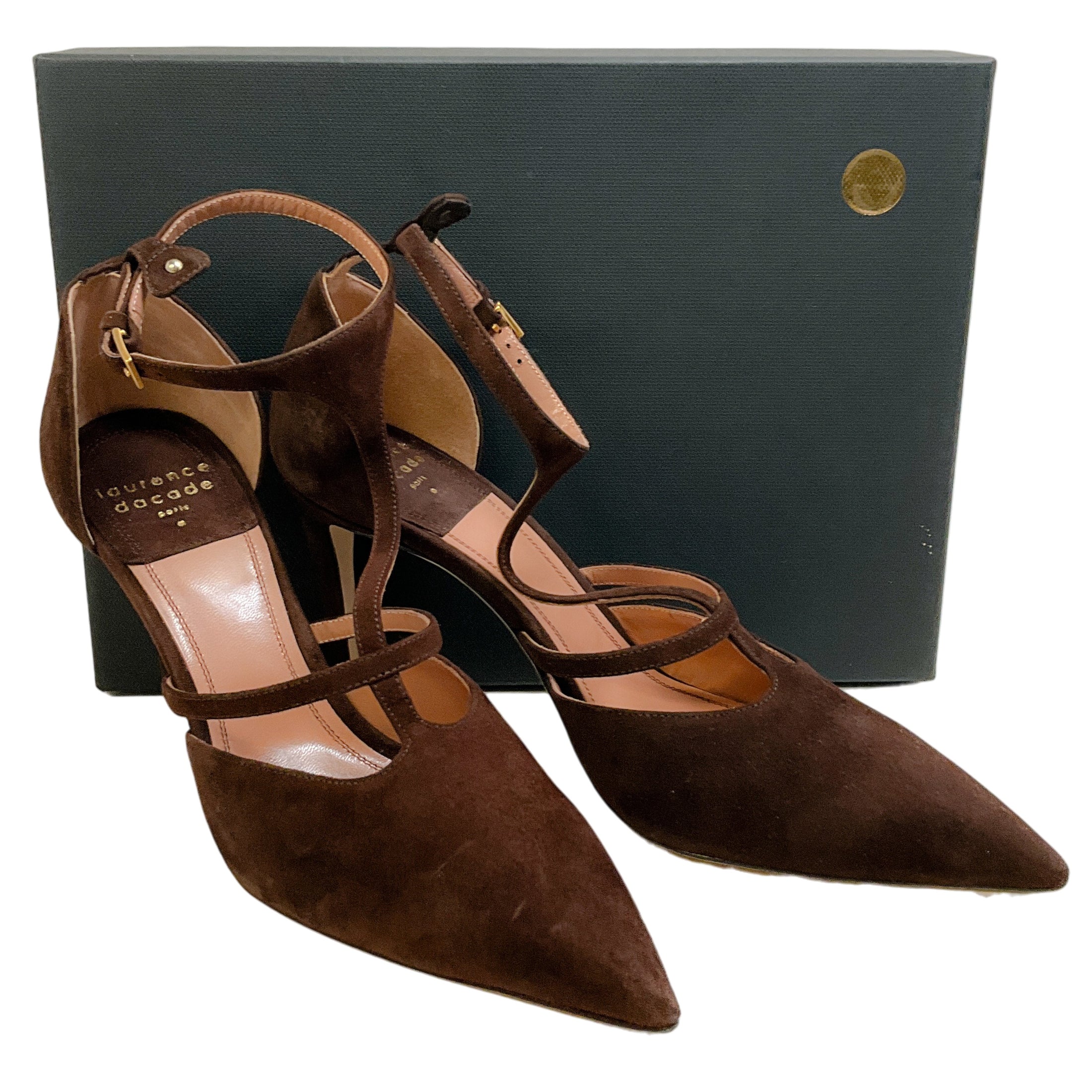 Laurence Dacade Dark Brown Chocolate Suede Faye Pumps