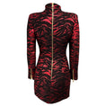 Load image into Gallery viewer, Balmain Red / Black Metallic Animal Print Mini Cocktail Dress
