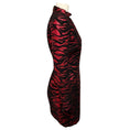 Load image into Gallery viewer, Balmain Red / Black Metallic Animal Print Mini Cocktail Dress
