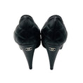 Load image into Gallery viewer, Chanel Black / Silver CC Logo Quilted Leather Pumps
