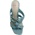 Load image into Gallery viewer, Alexandre Birman Skyway Blue Leather Lolita Square 90 Sandals
