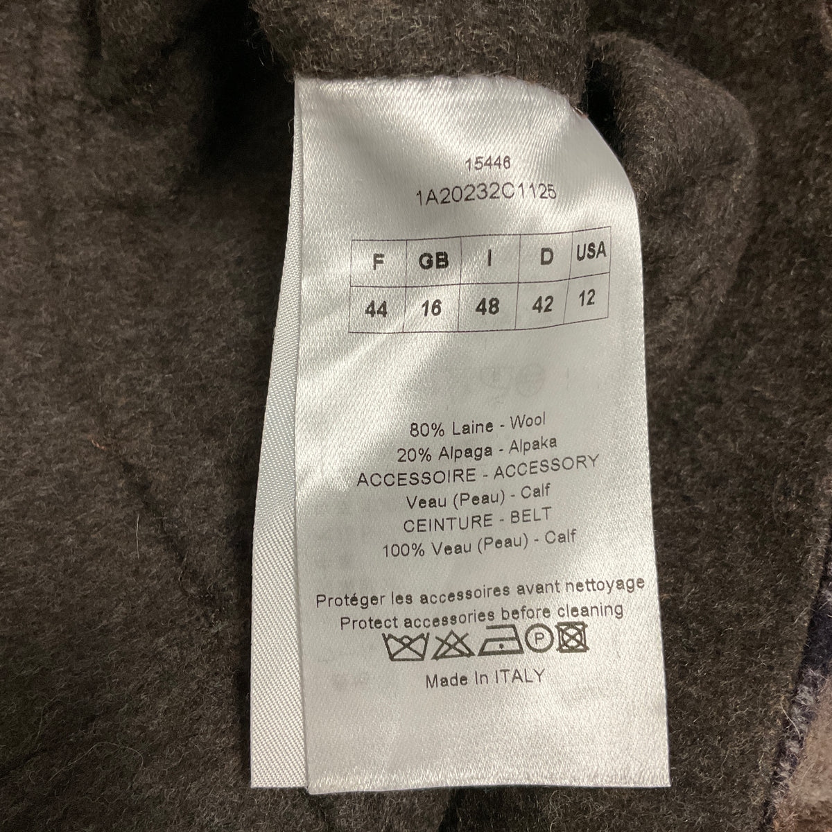 Christian Dior Taupe / Brown Multi Wool and Alpaca Check Blazer