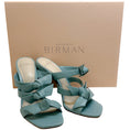 Load image into Gallery viewer, Alexandre Birman Skyway Blue Leather Lolita Square 90 Sandals
