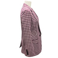 Load image into Gallery viewer, Burberry Burgundy Check Cotton Blazer Jacket
