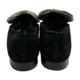 Load image into Gallery viewer, Laurence Dacade Black Suede Angela Loafers with Crystal Embellished Bow
