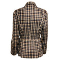 Load image into Gallery viewer, Christian Dior Taupe / Brown Multi Wool and Alpaca Check Blazer
