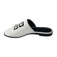 Load image into Gallery viewer, Givenchy White 4G Logo Cut Out Leather Flat Mule Slide Sandals
