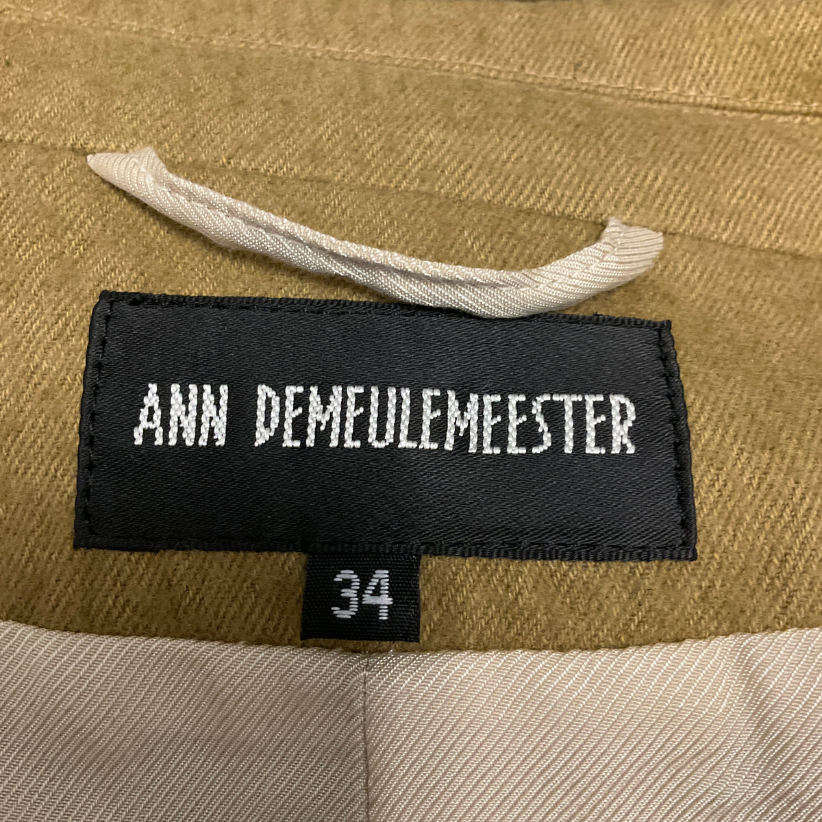 Ann Demeulemeester Ochre Morris Jacket