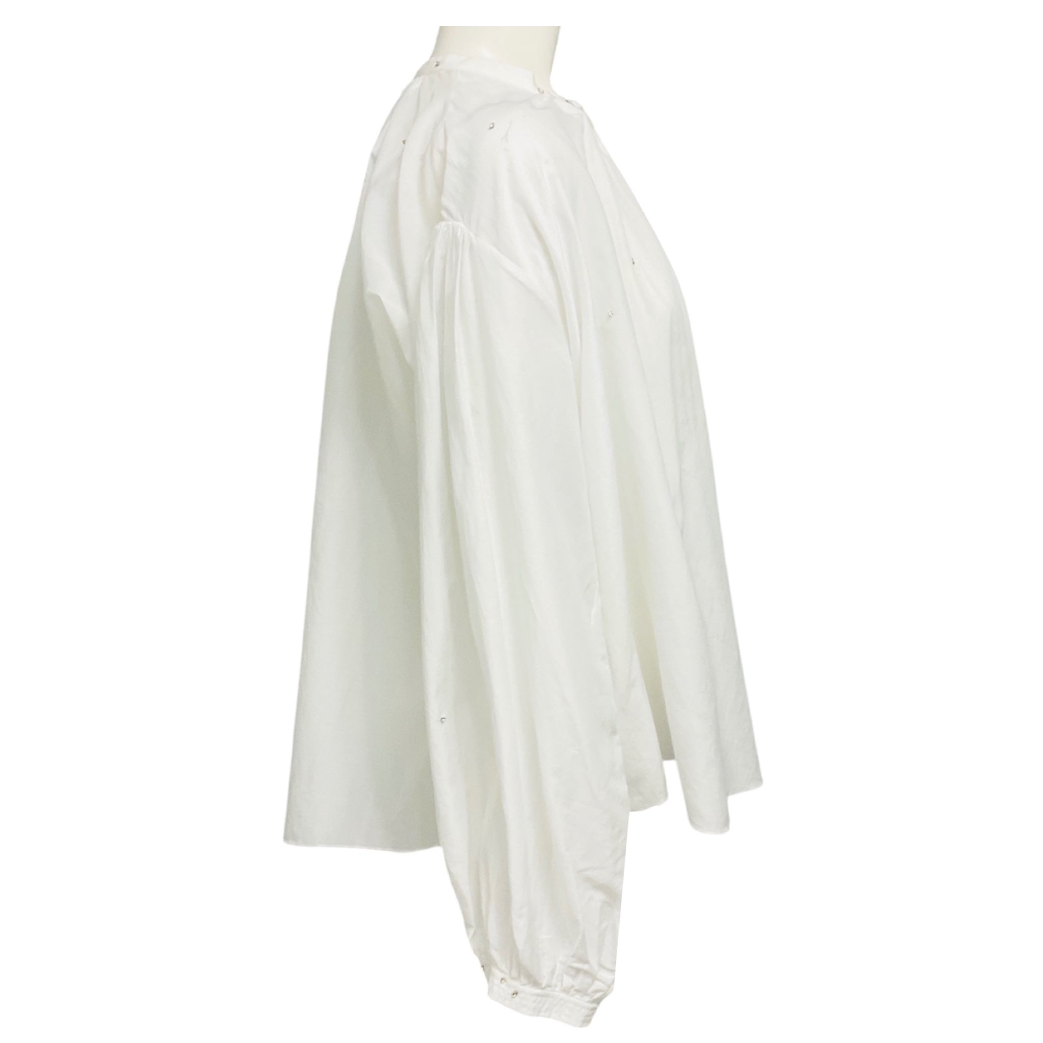 forte_forte White Blanco Carousel des Sylphes Embroidery Voile Shirt