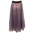 Load image into Gallery viewer, Talbot Runhof Purple Sequined Mesh Tulle Maxi Skirt
