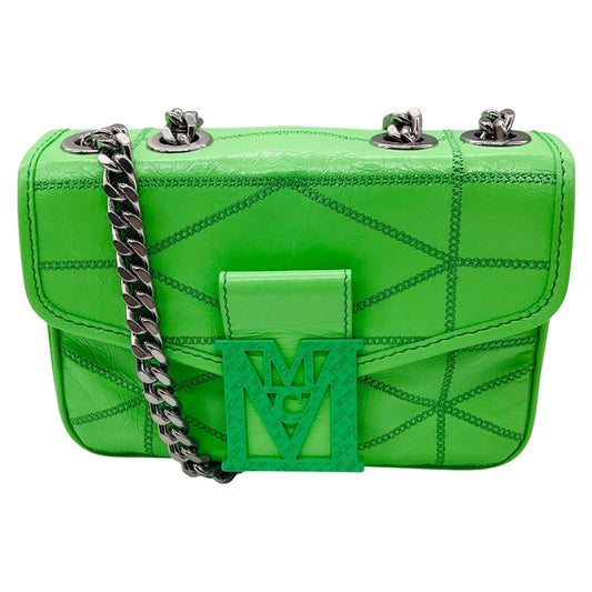 MCM Light Green Leather Travia Crossbody Bag