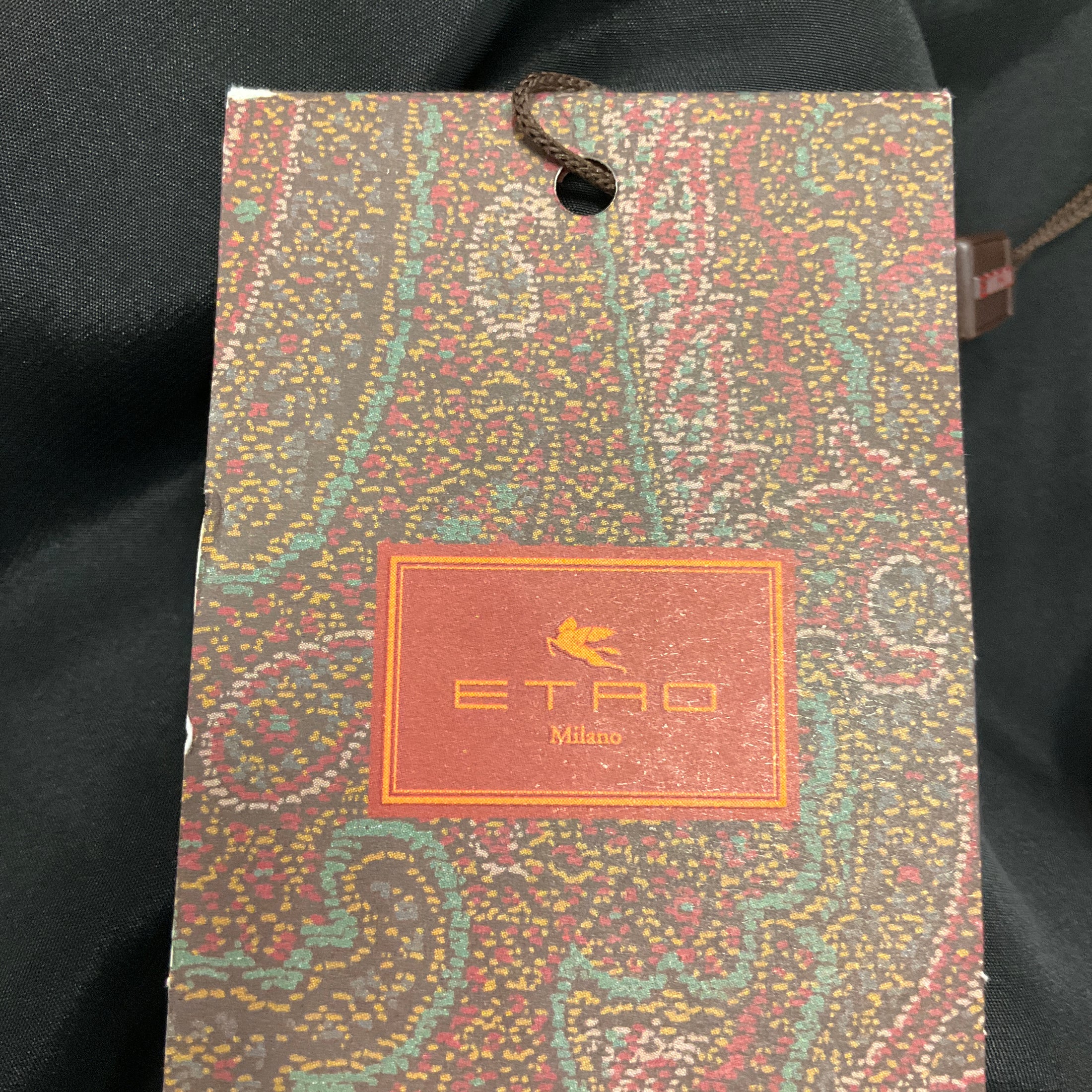 Etro Black Multi Embroidered Fringe Hem Wool Crepe Cape