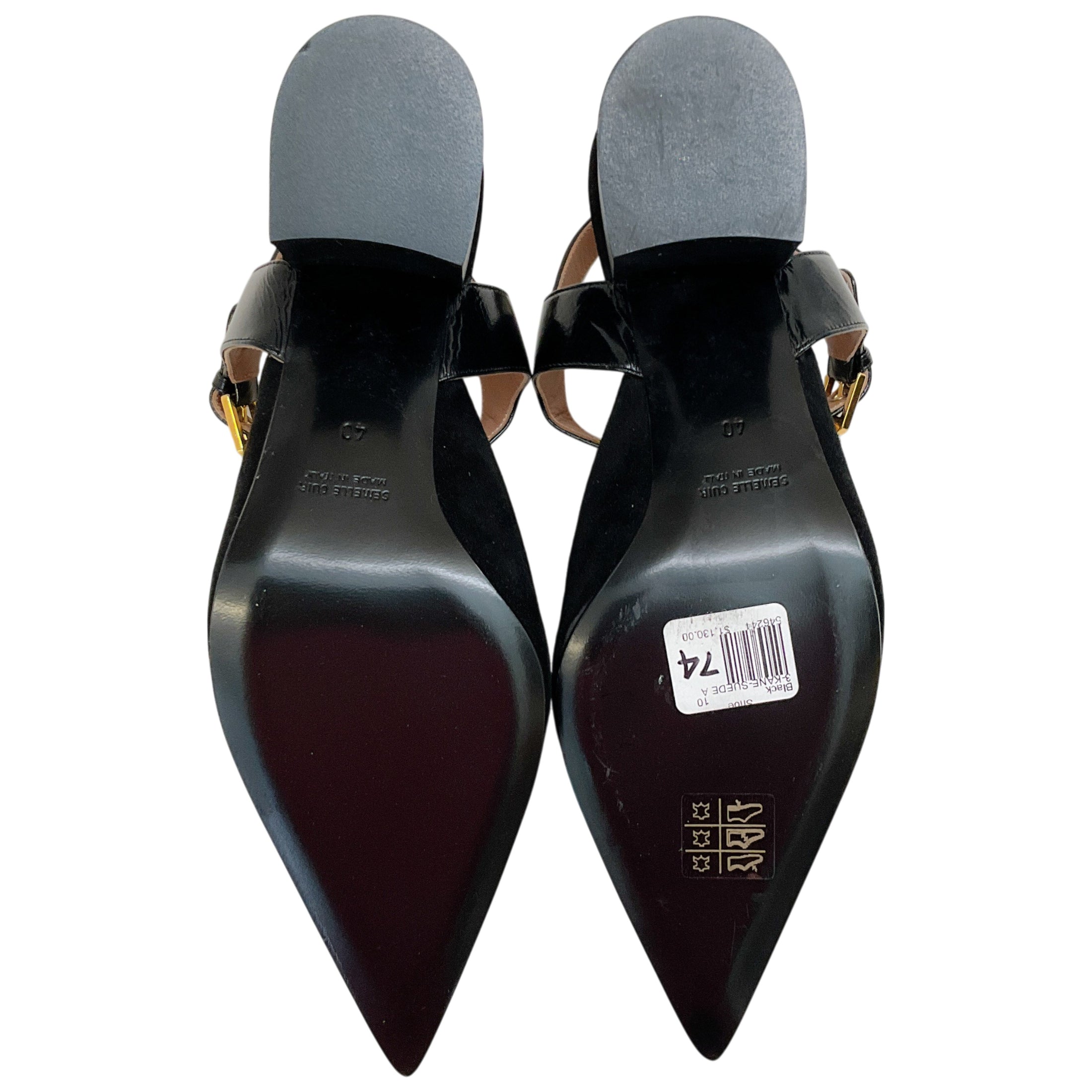 Laurence Dacade Black Suede Kane Ankle Strap Pumps