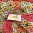 Load image into Gallery viewer, Hermes Multicolored Pink / Red / Yellow Multi Grid H Print Sheer Silk Scarf
