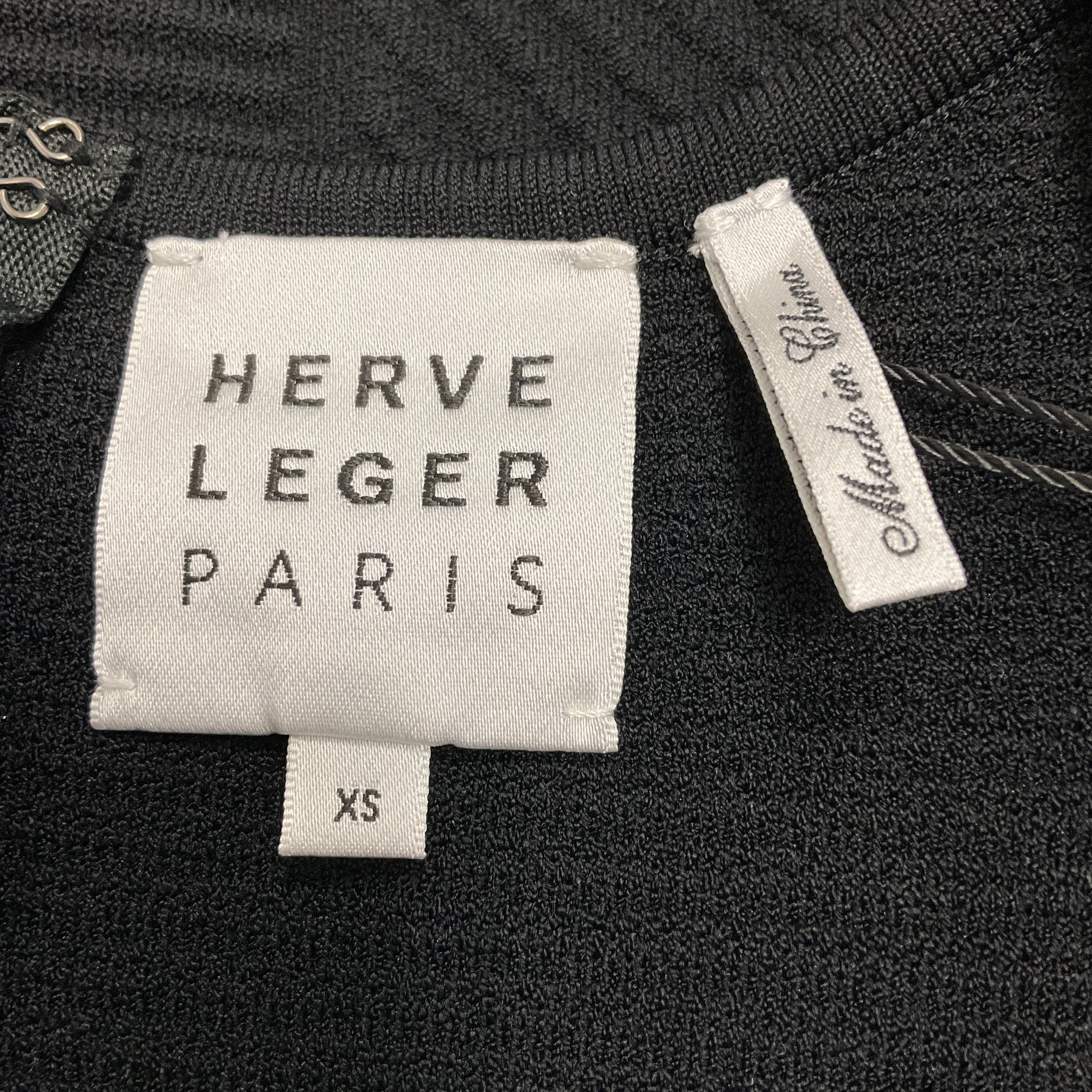 Herve Leger Black Bandage Knit Bodycon Dress