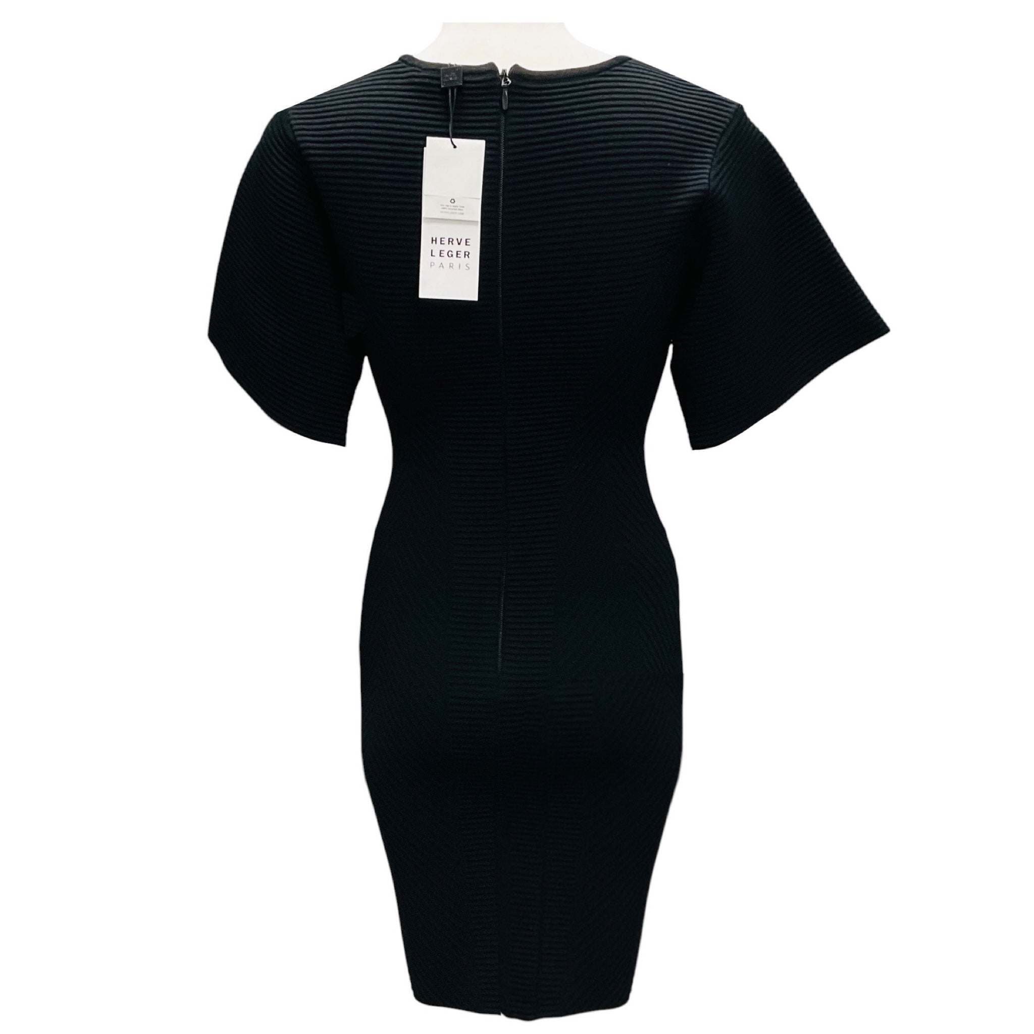 Herve Leger Black Bandage Knit Bodycon Dress