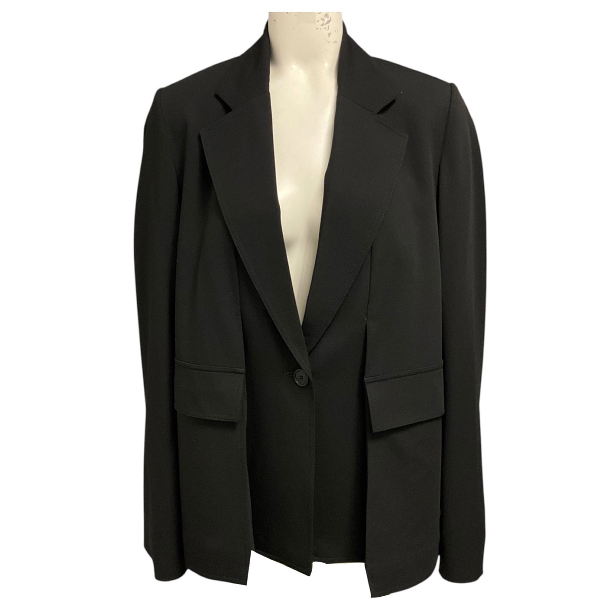 Loewe Black Lightweight Fluid Twill Wool Tailoring Jacket