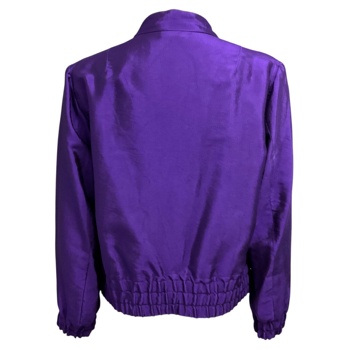 Dries Van Noten Purple Zip Front Bomber Jacket